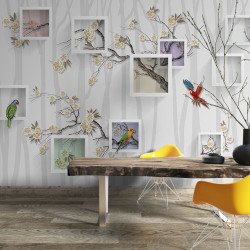Fototapet Flowers and Birds