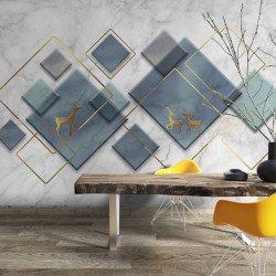 Fototapet Simple Golden Geometric